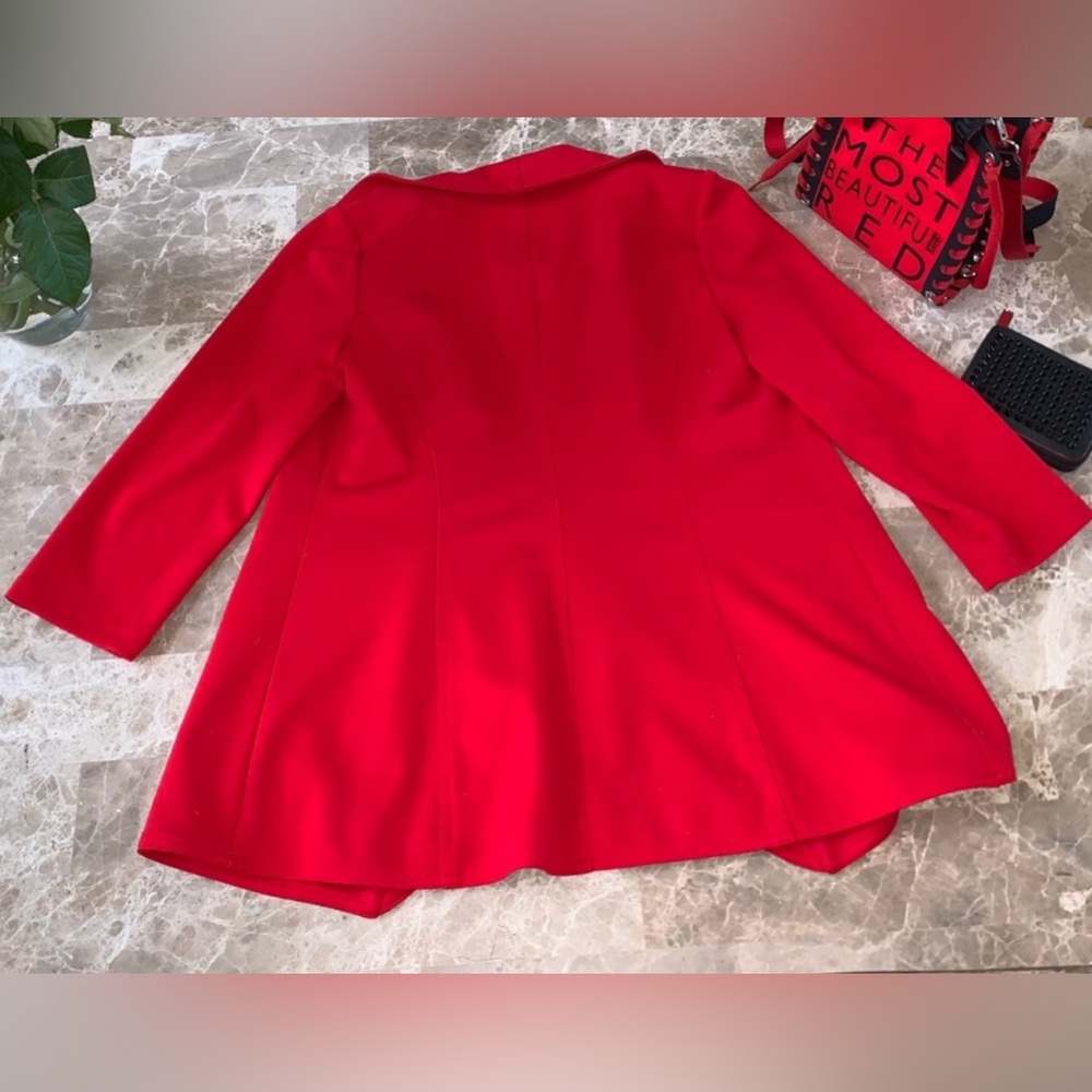 Calvin Klein 4P Ruffle Blazer Jacket waterfall - Picture 2 of 2